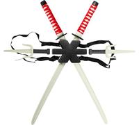 Rubies Set Armi Ninja per la Schiena per Bambini, Katane per completare Il Costume Ninja, Accessori, Taglia Unica, Unisex per Carnevale, Cosplay, Feste e Cumpleanno