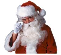 Rubies Set Deluxe Barba E Parrucca Di Babbo Natale In Nylon Bianca