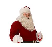 Rubie's Set di barba e parrucca di Babbo Natale premium unisex per adulti, bianco, taglia unica