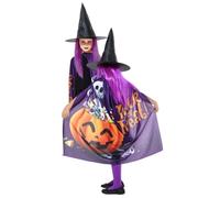 Rubies Set di costume da strega trucco o trattamento per ragazze e bambini, mantello e cappello, ufficiale Rubies per Halloween, carnevale, feste e compleanni