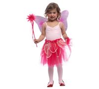 Rubies Set fata rosa per bambine e bambini, gonna tutu con ali e bacchette, Ufficiale Rubies per carnevale, feste, compleanni e Natale