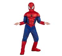 RUBIES SPIDER-MAN Marvel ufficiale Costume da bambino di lusso Spider-Man. Taglia 3-4 anni. Costume con tuta ai muscoli imbottiti + passamontagna con velcro + copristivali integrati