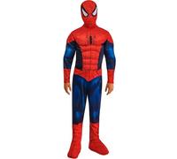RUBIES SPIDER-MAN - Marvel ufficiale - Costume da bambino di lusso Spider-Man. Taglie da 3 a 8 anni. Costume con tuta muscolare imbottita, chiusura in velcro + passamontagna + copristivali integrati