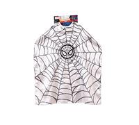 rubie's - SPIDER-MAN - Marvel ufficiale - Lungo mantello bianco per bambini stampato in tessuto satinato con motivi neri e logo Spider-Man. Taglia unica con cordino sul davanti