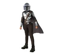 RUBIES - Star Wars ufficiale - Costume Il Mandaloriano, taglia 7-8 anni, costume classico da bambino con tuta, mantello e maschera della serie The Mandalorian, per Hallowwen, Carnevale