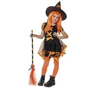 Rubies Strega Cuca Arancione per ragazze, Vestito e cappello, Rubies ufficiale per Halloween, Carnevale, Compleanno e feste