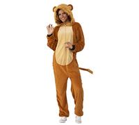 Rubies - Tuta intera da donna, con cappuccio, taglia L, XL, taglia L, Leone, Large/X-Large