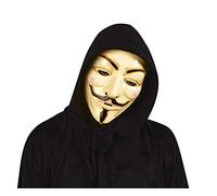 Rubies Unisex - Adulto Máscara Anonymous con Luz più costoso, Multicolor, Std