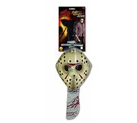 Rubie's Venerdi 13 Friday 13th Jason Vorhees SET Kit Costume Carnevale MASCHERA e MACHETE Originale