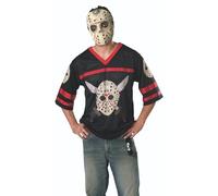 Rubie's Venerdì 13, Jason Hockey Jersey E Maschera Costume, nero, X-Large