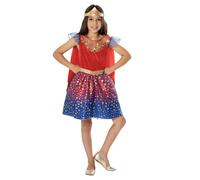 Rubie's Vestito ufficiale DC Wonder Woman Deluxe per bambini, travestimento da s