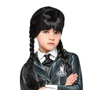 Rubies - Parrucca Mercoledì Addams da bambina, 2000153