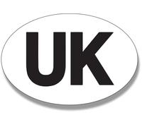 Rubigo 1/2 adesivi UK per auto Europa - Adesivo in vinile GB - Dimensioni regolamentari - Resistente alle intemperie e alla vernice - Legale per la guida europea (1)