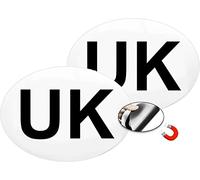 Rubigo Confezione da 1 o 2 adesivi magnetici per auto per l'Europa - Adesivi GB per auto da viaggio - Magnete per auto UK - Dimensioni regolamentari - Resistente alle intemperie e alla vernice