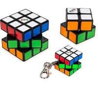 RUBIK'S Il Cubo, Family confezione regalo 3x3 + 2x2 + 3x3 portachiavi