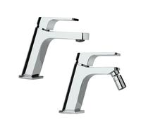 RUBINETTERIA BAGNO MISCELATORI SET LAVABO E BIDET CROMO PAINI ATACAMA CROMO