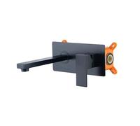 Rubinetteria da bagno, Rubinetto Per Lavabo A Specchio Di Lusso Nero Opaco Bianco Per Per A Parete Miscelatore Quadrato In Ottone,per l'Home Hotel