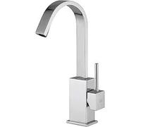 Rubinetteria Paffoni Level Rubinetto Lavabo Monoleva A Bocca Alta E Girevole Satinato Codice Prod: Lea878st