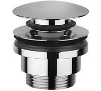 Paffoni Piletta Scarico Click-Clack ZSCA050CR 1 1/4 G Cromato con Troppo Pieno e Vite di Blocco