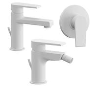 Rubinetterie Mariani - Artic set lavabo bidet e miscelatore doccia bianco opaco
