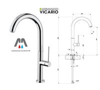 RUBINETTERIE VICARIO MISCELATORE LAVELLO SLIM P CROMO MODERNO DESIGN