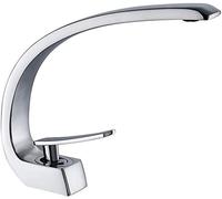 Rubinetti a Cascata Moderni Rubinetto per lavabo Bagno Monoblocco Cromato Miscelatore lavabo da Piano Rubinetto monocomando in Ottone Mono lavabo Rubinetto per lavabo
