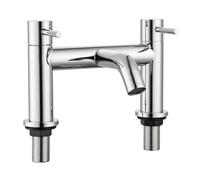 Rubinetti da bagno a doppia leva miscelatore per vasca da bagno monoblocco senza piombo in acciaio inossidabile rubinetto da bagno 2 in 1 rubinetti miscelatore moderno rubinetto da bagno montato sul