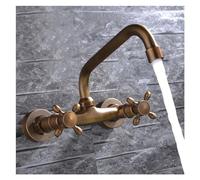 Rubinetti da bagno a parete in ottone antico, doppio miscelatore per acqua fredda, elegante rubinetto per lavello da cucina, accessori per la decorazione della casa in stile vintage