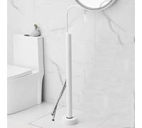 Rubinetti da bagno indipendenti girevoli a 360°, rubinetto in ottone caldo e freddo, finitura bianca moderna, elegante rubinetto miscelatore per vasche da bagno di lusso
