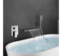 Rubinetti da bagno per la doccia con lana con una parete con doccia montata a vasca da bagno nascosta maniglia a rubinetto a cascata a cascata calda e fredda rubinetto da bagno per vano da bagno per