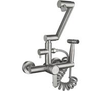 Rubinetti da Cucina A Parete con Lavello A Spruzzo Rubinetti per Cucina A Doppia modalità Rubinetto da Cucina con Beccuccio Girevole A 360 °