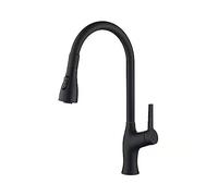 Rubinetti Da Cucina Con Beccuccio Estraibile For Miscelatori Accessori For Acqua Calda E Fredda Testa Dello Spruzzatore A Flusso Montato Sul Ponte Flusso D'Acqua Stabile(B1-Black)