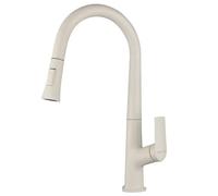 Rubinetti da Cucina con doccetta Estraibile Bocca a Collo di Cigno in Ottone Miscelatore per lavello da Cucina Rubinetti monocomando Grigi per la casa
