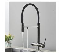 Rubinetti da cucina filtrati mixer per rubinetto a doppio beccolo per cucciolo spray 360 purificazione dell'acqua di rotazione 3 modi, rubinetti per i lavandini del bagno
