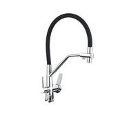Rubinetti da cucina filtrati, pulizia del rubinetto della cucina 360 rotazione del rubinetto del filtro dell'acqua per cucina tre modi rubinetto da cucina per lavelli in roulotte e case (A cromato)