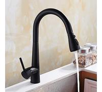 Rubinetti da Cucina monocomando Rubinetto Nero Rubinetto da Cucina monoforo Estraibile Regolabile Rotante Maniglia Girevole Miscelatore per lavello Rubinetto per recipiente Acqua Calda Fredda