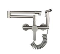 Rubinetti da cucina pieghevoli con bracci oscillanti a doppio snodo Rubinetto riempitivo for vasi Beccuccio retrattile Bidet Spruzzatore Lavandino Miscelatore(1 Mode)