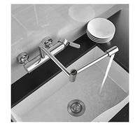 Rubinetti da cucina pieghevoli Ottone nero 360 Ruota Rubinetto nascosto da parete for bagno Rubinetto pieghevole for lavabo a gru