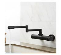 Rubinetti da cucina pieghevoli telescopici Ottone nero 360 Ruota Rubinetto nascosto da parete for bagno Rubinetto pieghevole for lavabo a gru(2)