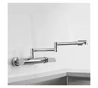 Rubinetti da cucina pieghevoli telescopici Ottone nero 360 Ruota Rubinetto nascosto da parete for bagno Rubinetto pieghevole for lavabo a gru(1)