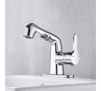 Rubinetti da Cucina, rubinetti cromati per Bagno, rubinetti Estraibili per lavabo, miscelatori per lavabo, rubinetti da Piano, con Due ugelli Dove Si mescolano Acqua Calda e Fredda