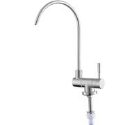 Rubinetti da cucina, rubinetto pieghevole for filtro acqua singolo lavello freddo a 360°, monoforo, spazzolato(Brushed B)