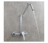 Rubinetti da cucina, Rubinetto pieghevole in ottone di riempimento for pentole a parete con prolunga a tre sezioni miscelatore caldo e freddo Maniglia singola per lavanderia, camper, bar(1)