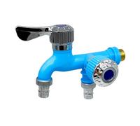 Rubinetti da giardino Rubinetti for bidet rapidi uno-in-due-fuori Rubinetti for bagno con doppia uscita acqua a parete Gadget(Blue)