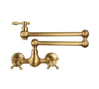 Rubinetti da parete in ottone anticato, rubinetto con filtro for acqua calda e fredda for miscelatore lavello da cucina, rubinetto da cucina pieghevole Con controllo di flusso
