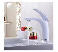 Rubinetti del bacino Miscelatore freddo caldo/nero/rosso Bagno Bacino Tappo in ottone Oro/Chorme/Bianco/Rosso/Nero Rubinetto rubinetto(White short)