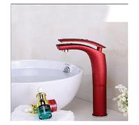 Rubinetti del bacino Miscelatore freddo caldo/nero/rosso Bagno Bacino Tappo in ottone Oro/Chorme/Bianco/Rosso/Nero Rubinetto rubinetto(Red tall)