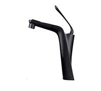 Rubinetti del bagno per lavandino con lavaggio spruzzatore a spruzzo di spruzzatore caldo e freddo bacino di rubinetto del bagno sopra il rubinetto del banco nero-nero
