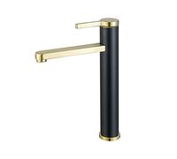 Rubinetti del lavandino del bagno, Rubinetto da bagno Black Bathroom Basin rubinetto Freddo e calda Acqua Miscelatore Lavello Tap Single Maniglia con impugnatura and GoldTap(Burgundy)
