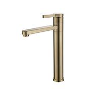 Rubinetti del lavandino del bagno, Rubinetto da bagno Black Bathroom Basin rubinetto Freddo e calda Acqua Miscelatore Lavello Tap Single Maniglia con impugnatura and GoldTap(Light Yellow)